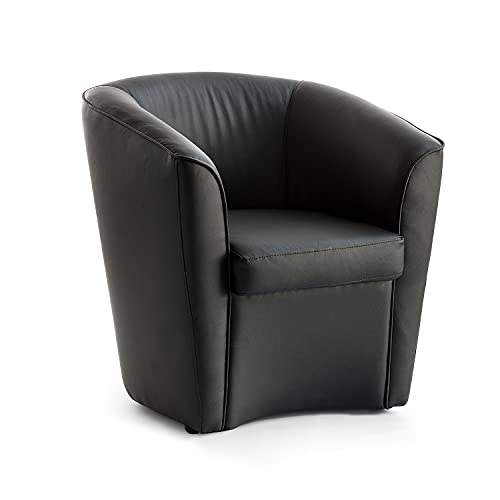 Talamo Italia - Lounge-Sessel Annaluna, Lounge-Sessel, 100% Made in Italy, Relaxsessel aus Kunstleder, Cm 70x60h74, Schwarz von Talamo Italia