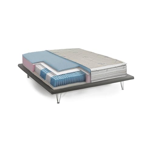 Talamo Italia Mattress Mario single, Made in Italy, Matratze in Memory und Taschenfedern und Silberionen, Anti-Milben und Hypoallergen, cm 80x190 h37 von Talamo Italia