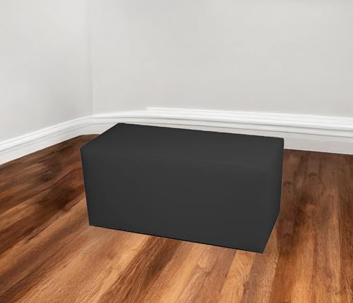 Talamo Italia - Pouf Aceto, Mehrzwecksessel, Sitzsack, Hockerhocker, Made in Italy, 40x90 h42 cm, Dunkelgrau von Talamo Italia
