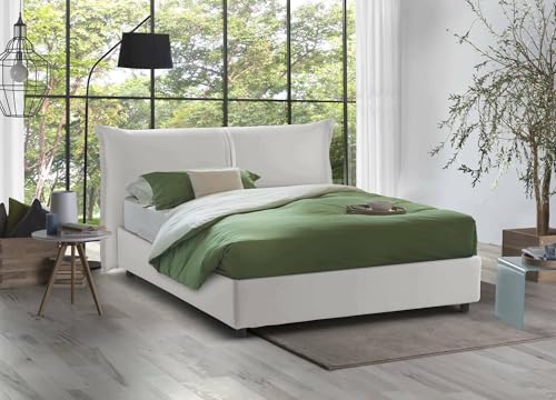 Talamo Italia - Doppelbett Clelia, 100% Made in Italy, Frontöffnung, inklusive Matratze 160 x 190 cm, Weiß von Talamo Italia