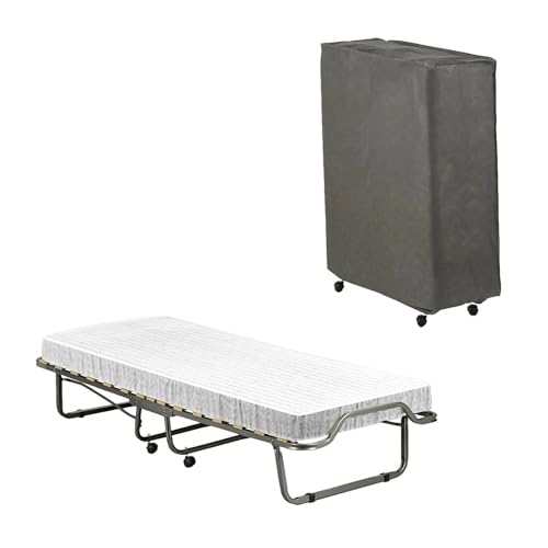 Talamo Italia - Vania-Klappbett, Feldbett mit 15 Lattenrosten, inklusive Matratze, platzsparendes Kinderbett, 100% Made in Italy, 80 x 190 x 39 cm, mit Hülle von Talamo Italia