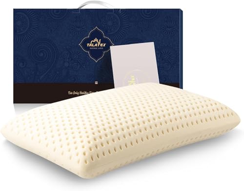 Talatex Talalay 100% natuurlijk Latex Kissen, helpt bij het verlichten Van druk, nek- en schouderpijn, Geen giftige traagschuimchemicaliën, Perfect pakket Beste Cadeau (Standard, Mittel) von Talatex