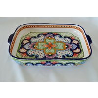 Rechteckiges Tablett Talavera Puebla von TalaveraPotteryArt
