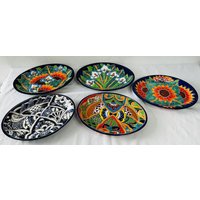 Flaches Talavera-Tablett von Talaverapottery