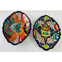 Flaches Talavera-Tablett von Talaverapottery