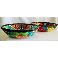 Talavera-Schale Mit Leicht Gewelltem Rand von Talaverapottery