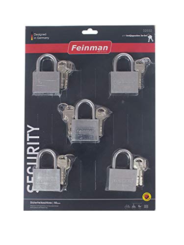 Talay Feinman Vorhängeschloss Set + 3 Generalschlüssel 50mm 5er Set Talay Feinman Vorhängeschloss Set + 3 Generalschlüssel 50mm 5er Set von Talay