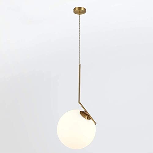 TaleTre Elegante amerikanische Nachttischlampe aus Milchglas in Milchweiß mit Messing-Akzenten für Kücheninsel, Wohnzimmer und Restaurant. von TaleTre