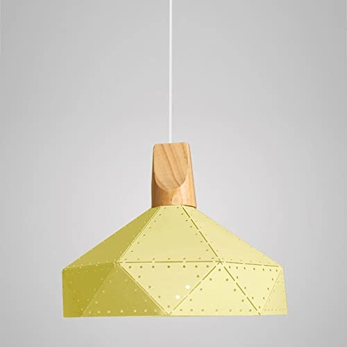 TaleTre Pendelleuchte Macaron Color Craft - Verstellbare Pendelleuchte aus Metall mit Holzgriff für Esszimmer und Küche - E27, Gelb TaleTre Pendelleuchte Macaron Color Craft - Verstellbare Pendelleuchte aus Metall mit Holzgriff für Esszimmer und Küche - E27, Gelb von TaleTre