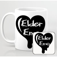 Elder Emo Tasse Oder Untersetzer Set Geschenk von Taleandtaylor