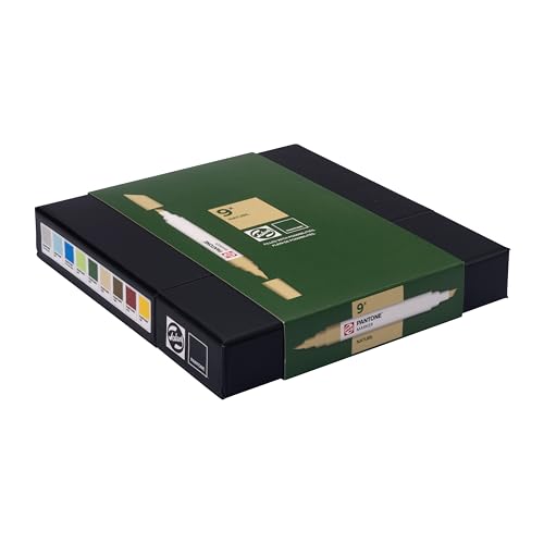Talens | Pantone Marker 9er Set Nature | Dual-Tip-Stift mit Pinselspitze und Keilspitze | Wasserbasierte, pigmentierte Tinte in Pantone-Farben Talens | Pantone Marker 9er Set Nature | Dual-Tip-Stift mit Pinselspitze und Keilspitze | Wasserbasierte, pigmentierte Tinte in Pantone-Farben von Talens