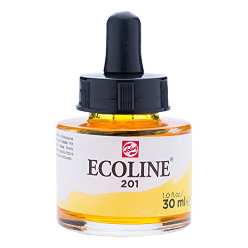 Ecoline Flüssige Aquarellfarbe Flasche 30 ml Hellgelb 201 (11252011) von Ecoline