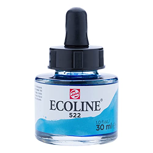 Ecoline Flüssig-Aquarellflasche 30 ml Türkisblau 522 (11255221) von Ecoline