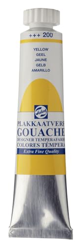 Talens Gouache Extra Fine Quality - Hochpigmentierte 20 ml Tube - Gelb 200 - Mattes Finish für Künstler & Designer Talens Gouache Extra Fine Quality - Hochpigmentierte 20 ml Tube - Gelb 200 - Mattes Finish für Künstler & Designer von Talens