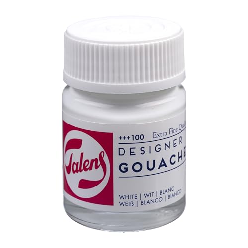 Talens Gouache Extra Fine Quality - 16 ml Weiß 100 - Hochpigmentierte Mattlacke von Talens