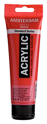 Amsterdam Standard Series Acrylfarbe Tube 120 ml Transparentrot Mittel 317 (17093172) von Amsterdam
