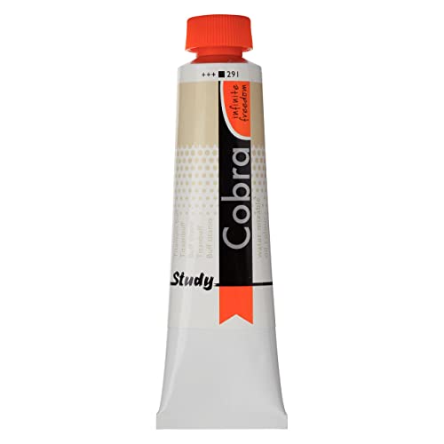Talens Cobra Study wasservermalbare Ölfarbe, 40 ml, 291 Titanbuff von Talens