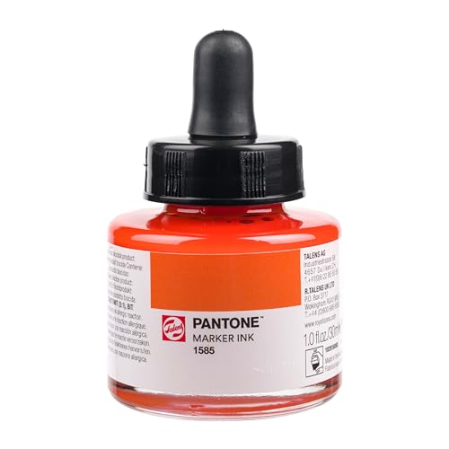 Talens | Pantone Marker-Tinte 30 ml 1585 | Flüssige Tinte + Marker-Nachfüllung | Wasserbasierte, pigmentierte Tinte in 108 Pantone-Farben von Talens