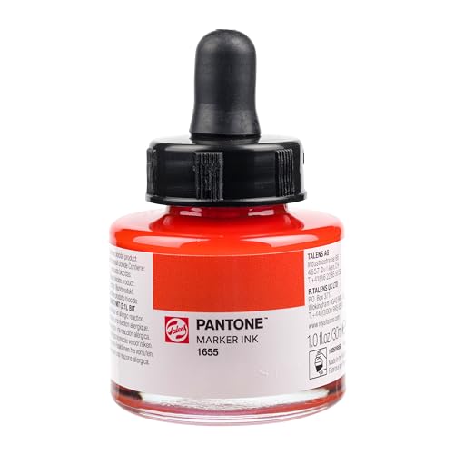 Talens | Pantone Marker-Tinte 30 ml 1655 | Flüssige Tinte + Marker-Nachfüllung | Wasserbasierte, pigmentierte Tinte in 108 Pantone-Farben von Talens