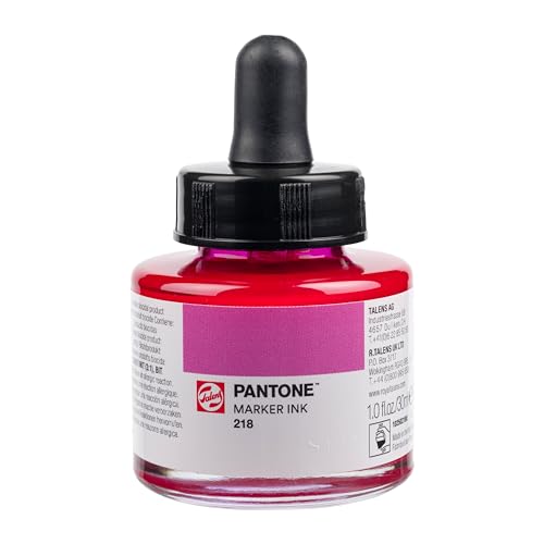 Talens | Pantone Marker-Tinte 30 ml 218 | Flüssige Tinte + Marker-Nachfüllung | Wasserbasierte, pigmentierte Tinte in 108 Pantone-Farben Talens | Pantone Marker-Tinte 30 ml 218 | Flüssige Tinte + Marker-Nachfüllung | Wasserbasierte, pigmentierte Tinte in 108 Pantone-Farben von Talens