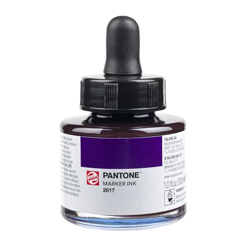 Talens | Pantone Marker-Tinte 30 ml 2617 | Flüssige Tinte + Marker-Nachfüllung | Wasserbasierte, pigmentierte Tinte in 108 Pantone-Farben von Talens