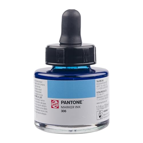 Talens | Pantone Marker-Tinte 30 ml 306 | Flüssige Tinte + Marker-Nachfüllung | Wasserbasierte, pigmentierte Tinte in 108 Pantone-Farben von Talens
