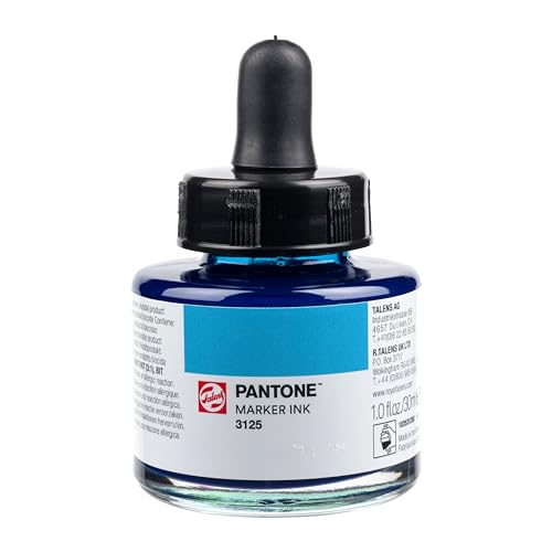 Talens | Pantone Marker-Tinte 30 ml 3125 | Flüssige Tinte + Marker-Nachfüllung | Wasserbasierte, pigmentierte Tinte in 108 Pantone-Farben von Talens