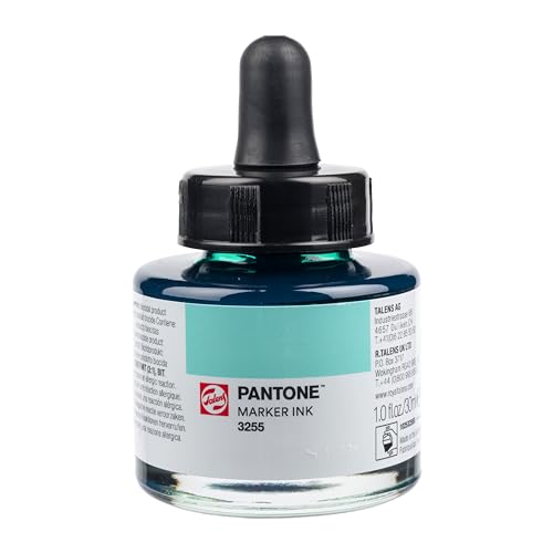 Talens | Pantone Marker-Tinte 30 ml 3255 | Flüssige Tinte + Marker-Nachfüllung | Wasserbasierte, pigmentierte Tinte in 108 Pantone-Farben von Talens