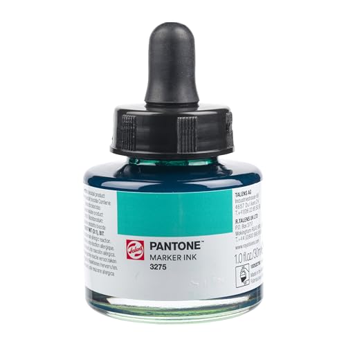 Talens | Pantone Marker-Tinte 30 ml 3275 | Flüssige Tinte + Marker-Nachfüllung | Wasserbasierte, pigmentierte Tinte in 108 Pantone-Farben von Talens