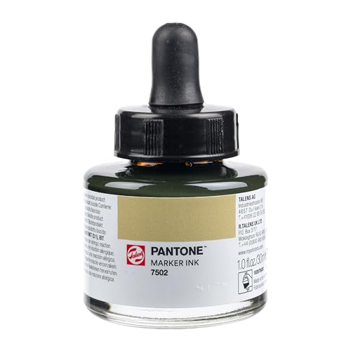 Talens | Pantone Marker-Tinte 30 ml 7502 | Flüssige Tinte + Marker-Nachfüllung | Wasserbasierte, pigmentierte Tinte in 108 Pantone-Farben von Talens