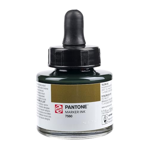 Talens | Pantone Marker-Tinte 30 ml 7560 | Flüssige Tinte + Marker-Nachfüllung | Wasserbasierte, pigmentierte Tinte in 108 Pantone-Farben von Talens