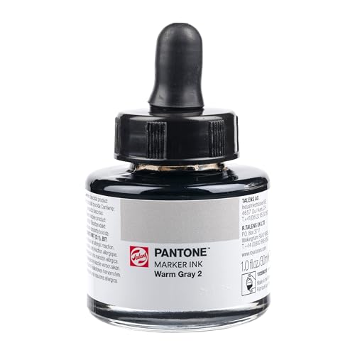Talens | Pantone Marker-Tinte 30 ml Warm Gray 2 | Flüssige Tinte + Marker-Nachfüllung | Wasserbasierte, pigmentierte Tinte in 108 Pantone-Farben von Talens