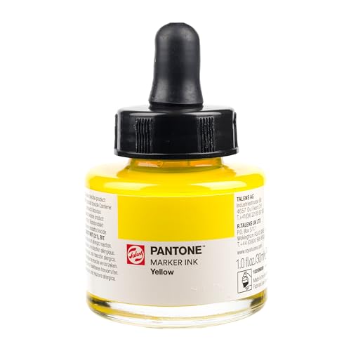 Talens | Pantone Marker-Tinte 30 ml Yellow | Flüssige Tinte + Marker-Nachfüllung | Wasserbasierte, pigmentierte Tinte in 108 Pantone-Farben Talens | Pantone Marker-Tinte 30 ml Yellow | Flüssige Tinte + Marker-Nachfüllung | Wasserbasierte, pigmentierte Tinte in 108 Pantone-Farben von Talens