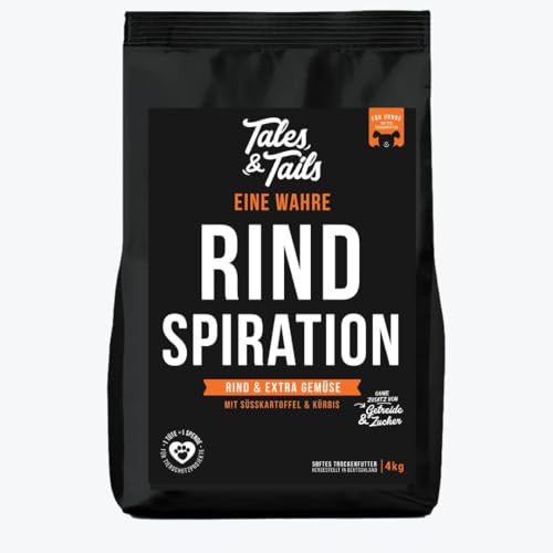 Tales & Tails - Halbfeuchtes Trockenfutter für Hunde | Getreidefrei | Eine Tierische Proteinquelle | Hohe Akzeptanz & Verträglichkeit (4 kg (1er Pack), Rind) von Tales & Tails PAWESOME FOOD FOR PETS