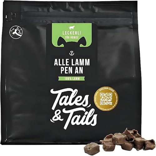Tales & Tails Leckerli für Hunde, 100% Lamm, 250g Tüte von Tales & Tails PAWESOME FOOD FOR PETS