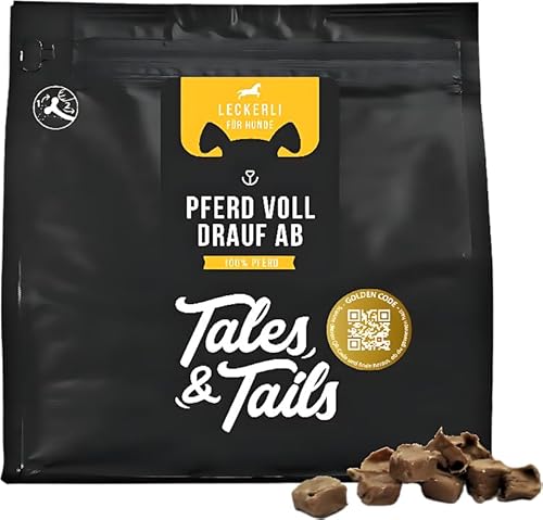 Tales & Tails Leckerli für Hunde, 100% Pferd, 250g Tüte von Tales & Tails PAWESOME FOOD FOR PETS