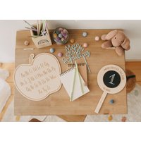 Einschulung Deko Abc Apfel | Geschenk Kinderzimmer Deko Schulkind von TalesOfMarley