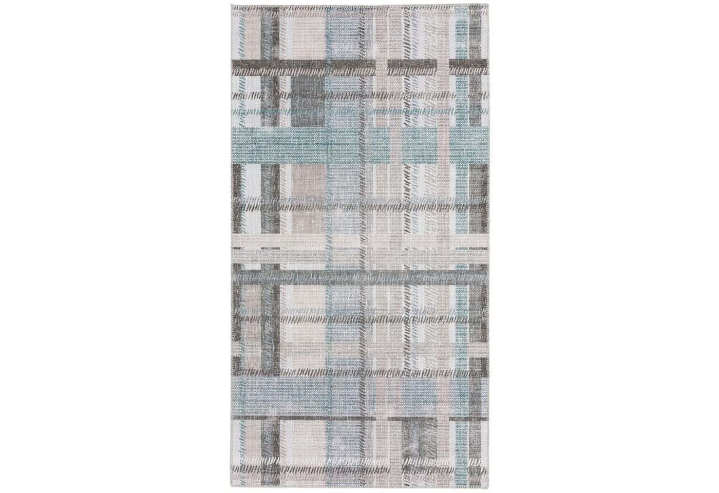 Designteppich NELE, Taleta, Teppich, rechteckig, geometrisch Muster, Maschine Waschbar, Moderne Stil Teppich, für, Wohnzimmer, Schlafzimmer, Esszimmer, grau, 120 × 170 cm von Taleta