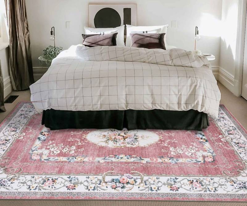Teppich Kiana, Taleta, Höhe: 3 mm, Wohnzimmer, Küchenteppich, Schlafzimmer Teppich, Blumenmuster, maschinewaschbar, 240 x 340 cm von Taleta