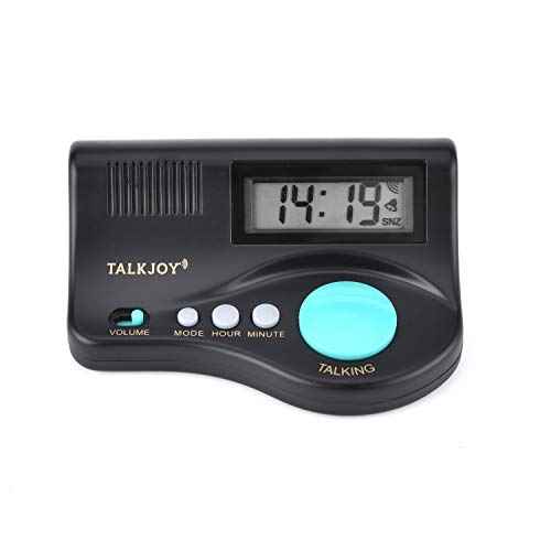 TalkJoy Sprechender Wecker Digitale Sprechende Uhr Alarm Blindenuhr Seniorenwecker auch für Blinde Tischwecker Standwecker mit Ansage Uhrzeit und Weckfunktion (Lautstärke Sprachwiedergabe regelbar!) von TalkJoy