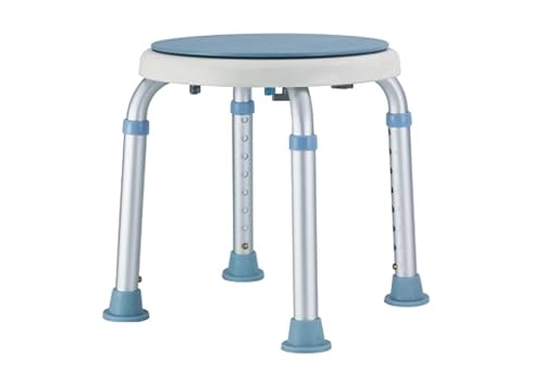 TalkJoy Stabiler 360° drehbarer Duschhocker Duschstuhl Drehstuhl Dusche Badewanne HÖHENVERSTELLBAR Hocker Bad Senioren geeignet von TalkJoy