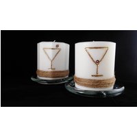 Weißes Martini Glas-Stumpenkerzen-Set - Benutzerdefinierte Kerzenset Einzigartiges Stumpenkerzenset Themenkerzenset Weißes Martini Glas-Stumpenkerzen-Set - Benutzerdefinierte Kerzenset Einzigartiges Stumpenkerzenset Themenkerzenset von TalkativeWax