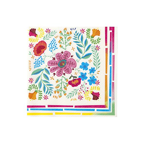 20 bunte Papierservietten mit Blumenmotiv von Talking Tables. Einweg Servietten ideal zum Grillen, für Picknicks, Garten- oder Sommerfest, Kinder Encanto Party, oder sonstige Feiern! von Talking Tables