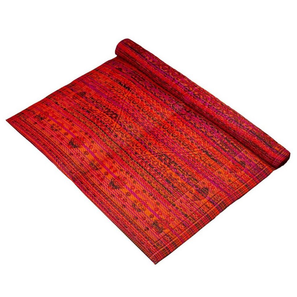 Outdoorteppich Boho Spice Red, Talking Tables, rechteckig, ca. 180 x 120 cm, Polypropylen (PP), für Freizeit, Balkon oder Terrasse von Talking Tables