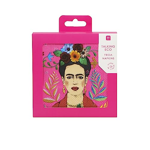 20 Frida Kahlo Papierservietten von Talking Tables. Servietten Blumenmotiv. Frida Servietten. Mehrfabig. Frauen die inspirieren. von Talking Tables