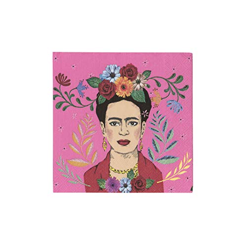 20 Frida Kahlo Papierservietten von Talking Tables. Servietten Blumenmotiv. Frida Servietten. Mehrfabig. Frauen die inspirieren. von Talking Tables