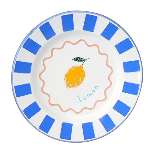Talking Tables Bon Appetit Handgefertigtes Emaille-Teller mit Zitronen-Design langlebig leicht perfekt für Outdoor-Dining Picknick Camping und Strand stilvolles Sommergeschirr spülmaschinenfest 25 cm Talking Tables Bon Appetit Handgefertigtes Emaille-Teller mit Zitronen-Design langlebig leicht perfekt für Outdoor-Dining Picknick Camping und Strand stilvolles Sommergeschirr spülmaschinenfest 25 cm von Talking Tables