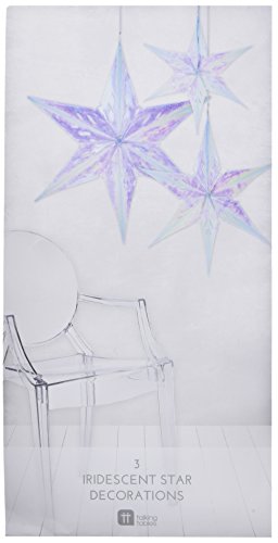 Talking Tables Decadent Decorations; Hochglanz-Sterndekorationen für Weihnachten, Hochzeiten und Partys, Bunt (3 pro Pack) von Talking Tables