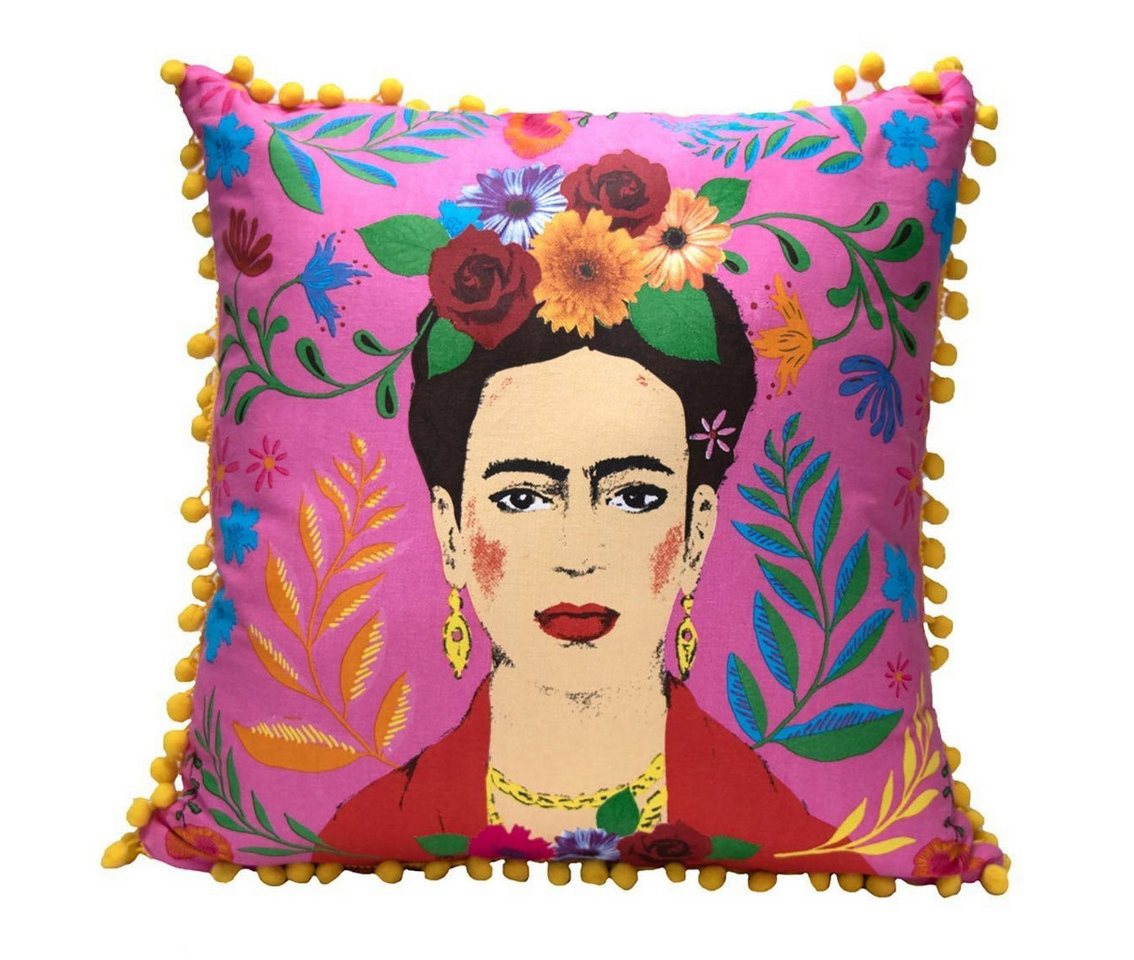 Talking Tables Dekokissen Frida Kahlo, Boho-Look, Bunt, Troddel von Talking Tables