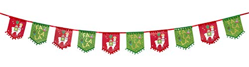Talking Tables FIESTIVE-GARLAND Weihnachtsparty Zubehör | Weihnachtsdeko zum Aufhängen | Party Tiermotiv, Lama Girlande | 4M, Multifarbe von Talking Tables